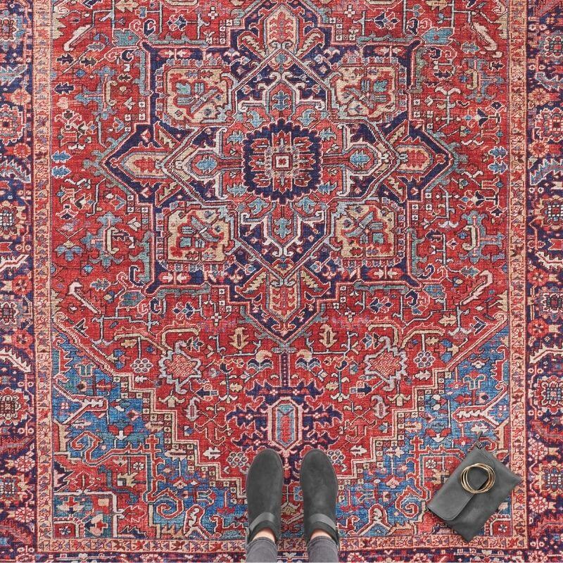 The Rugs Oriental Amata Rug - Vintage Red Medallion Design