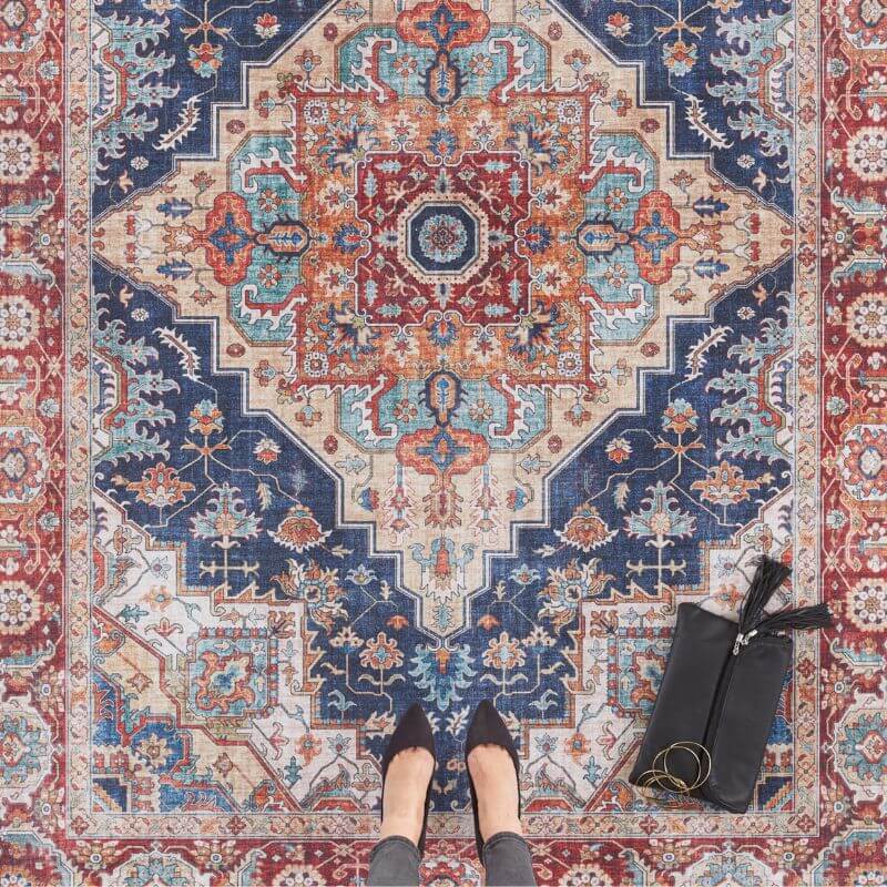 The Rugs Vintage Medallion Rug – Classic Multicolour Design