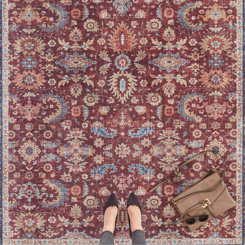 The Rugs Oriental Low Pile Rug -Vintage Design for Your Home