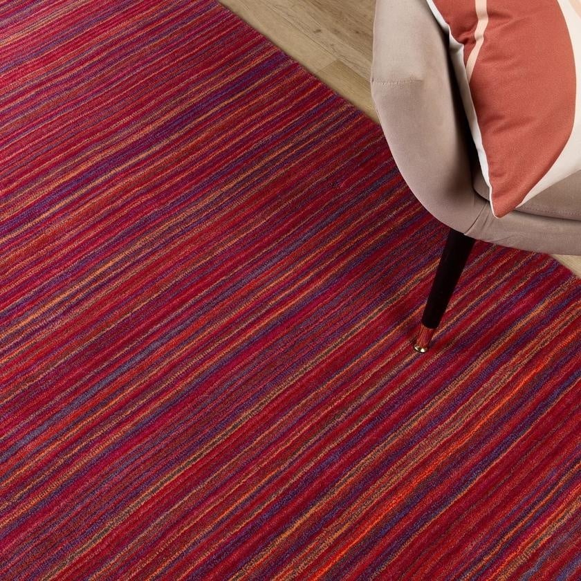 Fine Striped Design Wool Rug