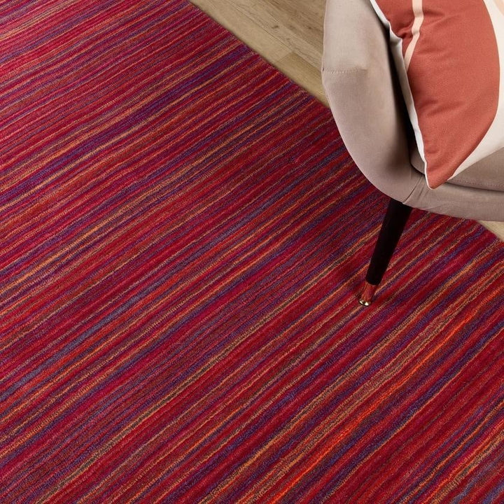 Fine Striped Design Wool Rug