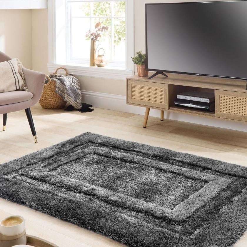 Frame Shaggy Bordered Rug