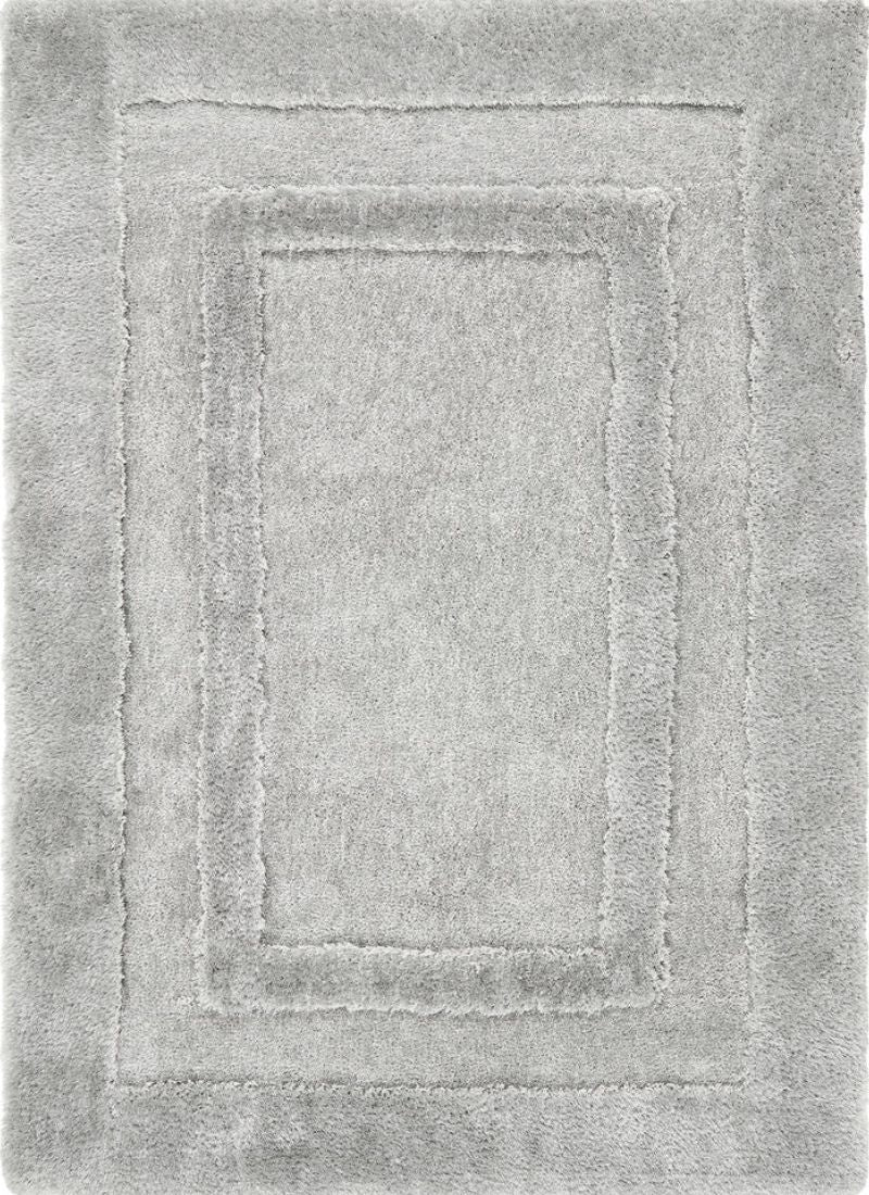 The Rugs Frame Shaggy Grey Bordered Rug - Quality Comfort