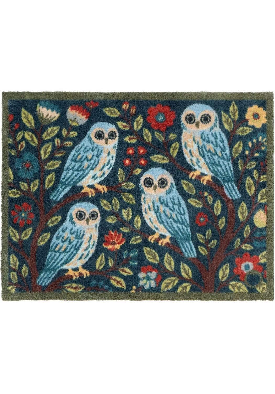 Eco-Friendly Nature Floral Mat – 65 x 85 cm washable, non-slip | THE RUGS