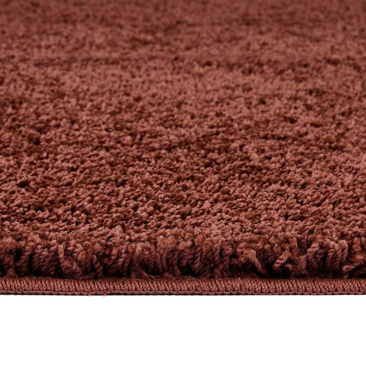 Washable Ox Red Shaggy Rug | Durable & Stain-Resistant