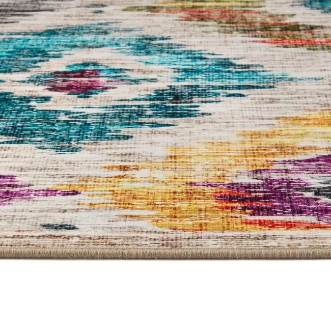 Eco-Washable Multicolour Rug Moroccan Design