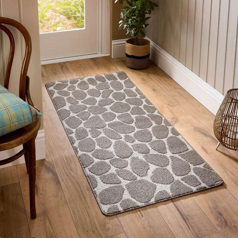 Pebble Patterned Washable Mat and Runner Stain-Resistant | THE RUGS