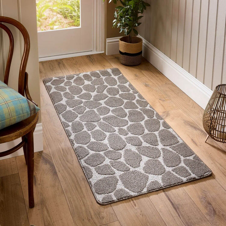 Pebble Patterned Washable Mat and Runner Stain-Resistant | THE RUGS