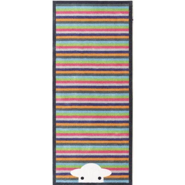 The Rugs Eco-Friendly Washable Striped Multicolour Mat | Trap 95% Dirt