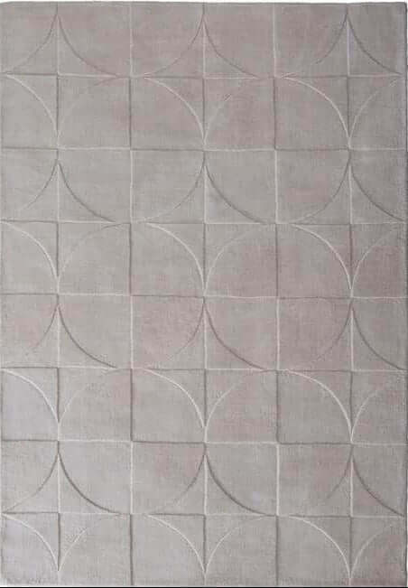 The Rugs Premium Hand-Tufted Wool Penny Geometric Cream Rug
