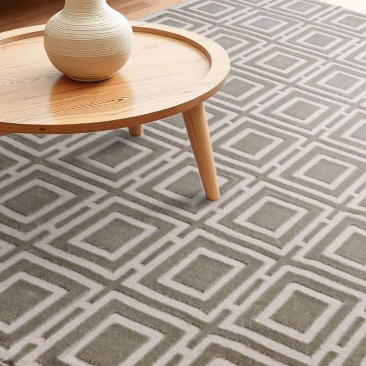 Perles Shortpile Howlite Rug – Modern Geometric