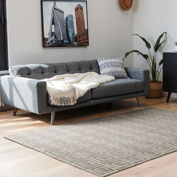 Perles Shortpile Howlite Rug – Modern Geometric
