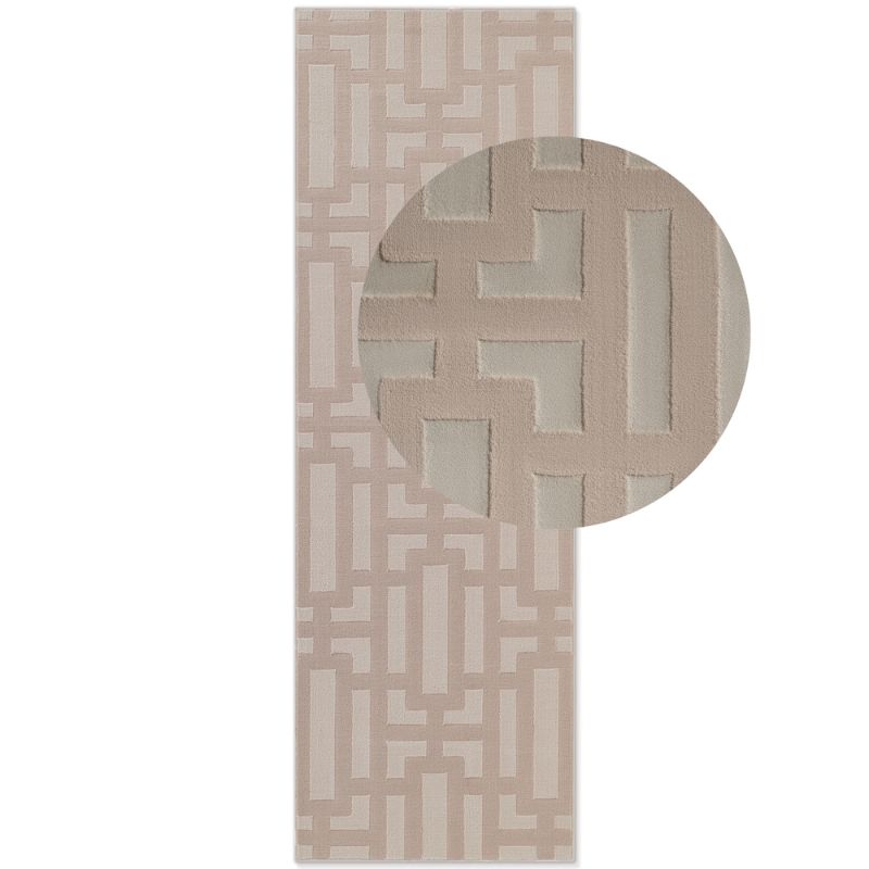 Perles Shortpile Beige Rug – Modern Geometric
