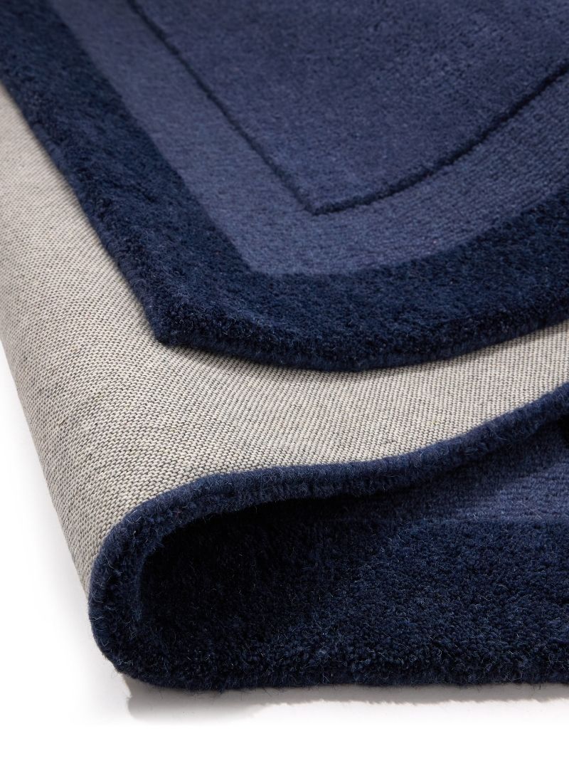 Stacked Border Wool Rug