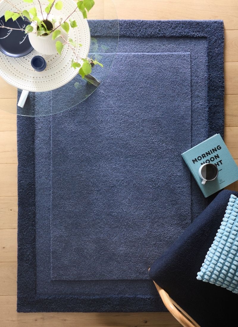 Stacked Border Wool Rug