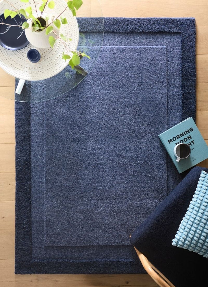 Stacked Border Wool Rug