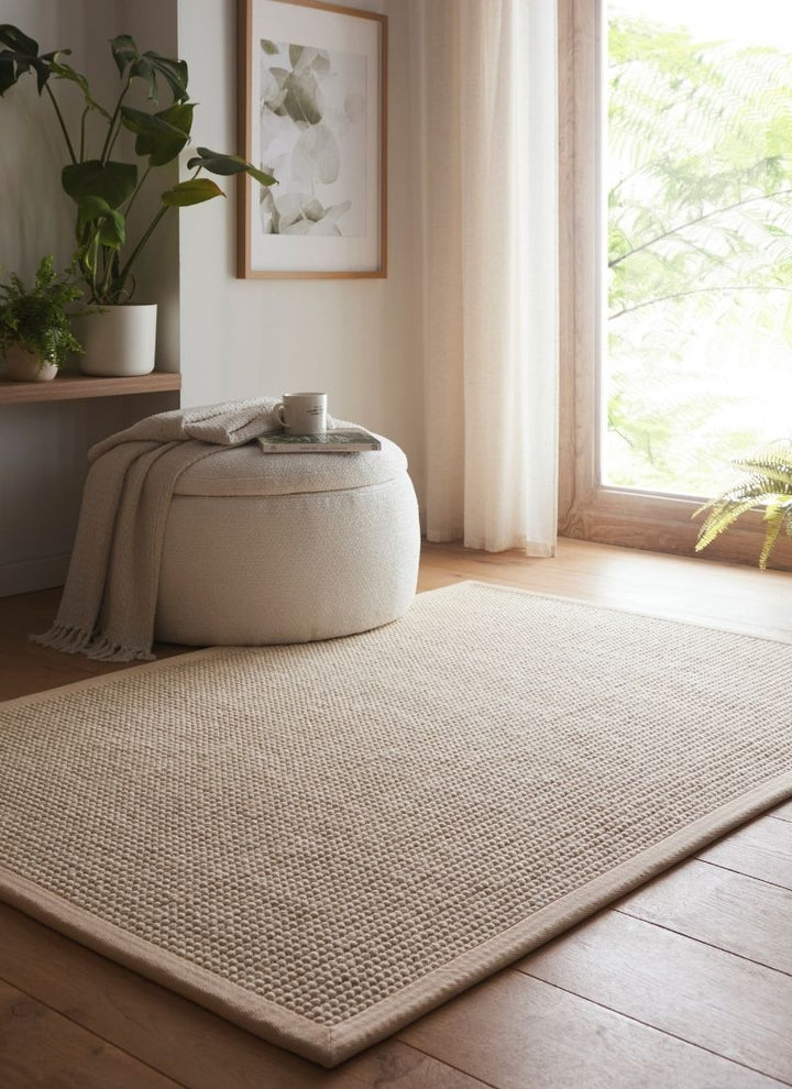 Sisal & Wool Bouclé Rug – Flat-Weave