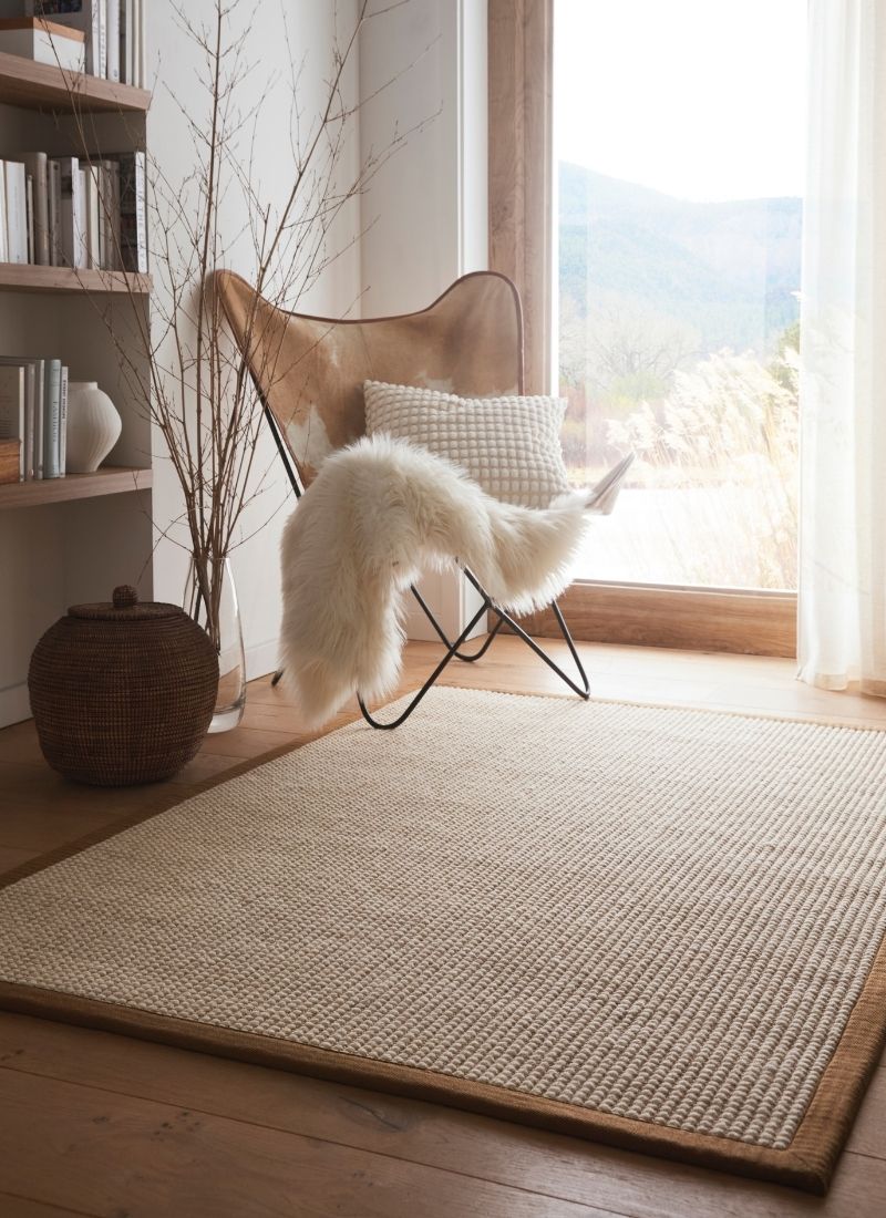 Sisal & Wool Bouclé Rug – Flat-Weave