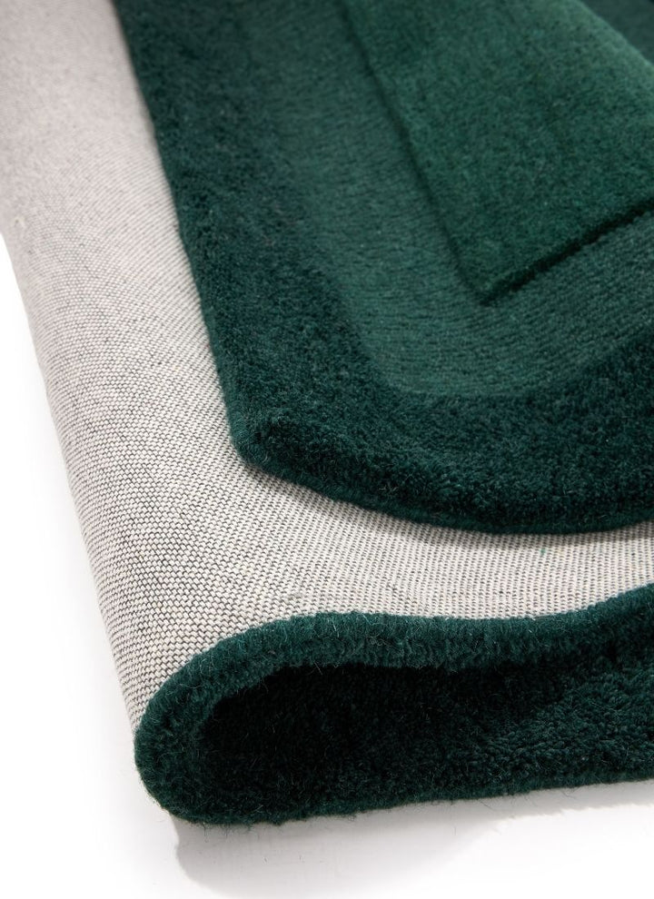 Stacked Border Wool Rug