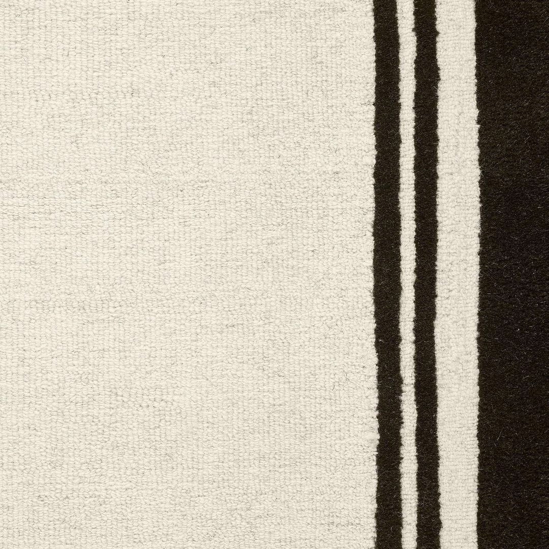 Piper Wool Rug – Modern Black & Cream