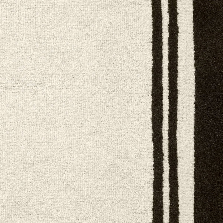 Piper Wool Rug – Modern Black & Cream