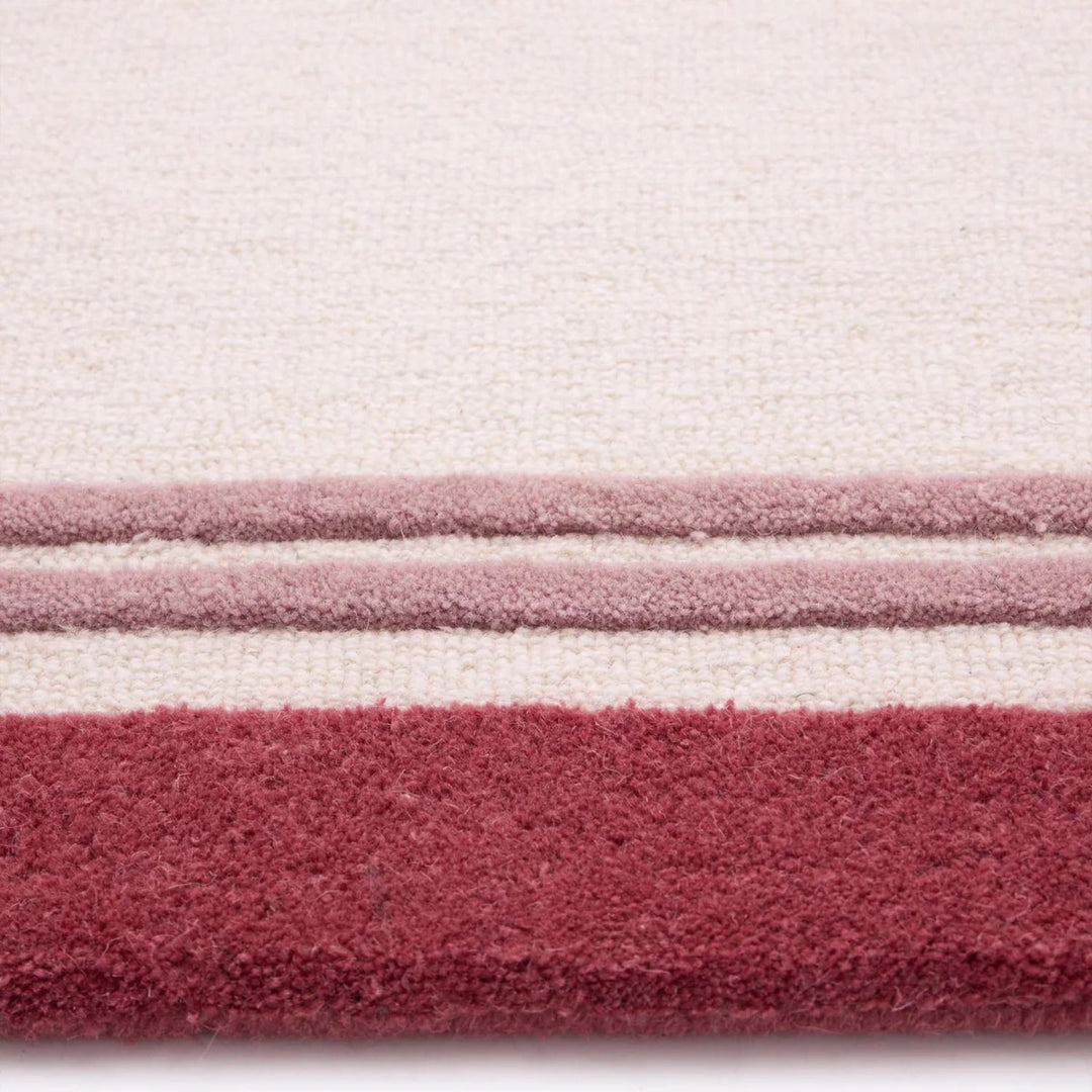 Deep Raspberry Tonal Wave Rug The Rugs Wool Piper Raspberry Rugs - Quality Comfort Style
