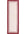 Rectangular rug with a red border on a white background