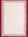 Rectangular area rug with a red border on a white background