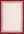 Rectangular area rug with a red border on a white background