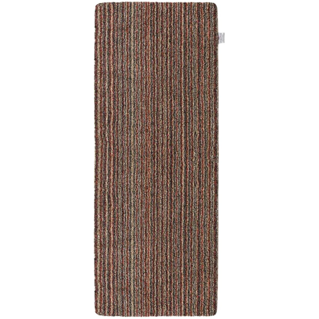 Eco-Friendly Candy Stripe Mat – Red & Brown