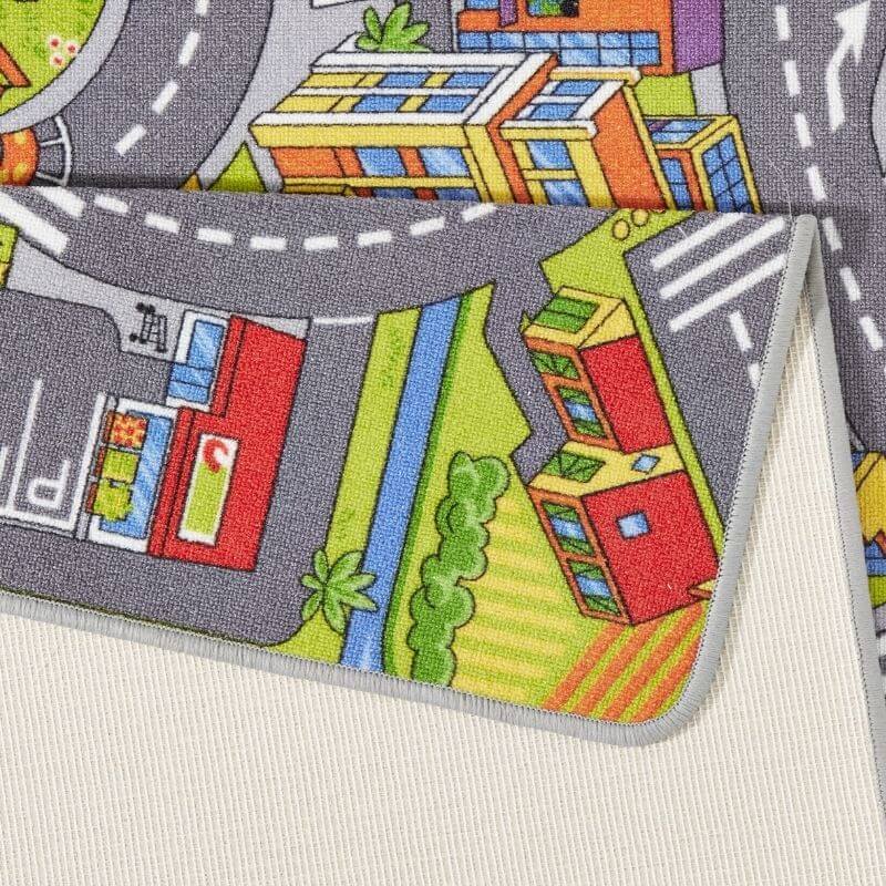 Smart Design Rags The Rugs Kids Smart City Play Grey Rug Quality Comfort