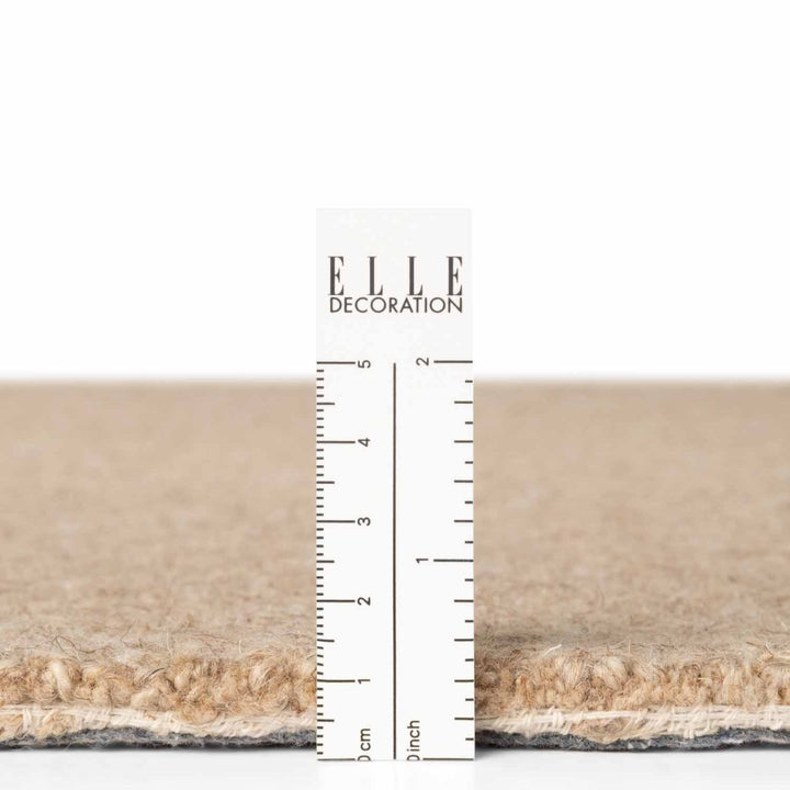 Fine Boucle Wool Rug Knots Beige, textured design, heat insulting, sound-absorbing rug.