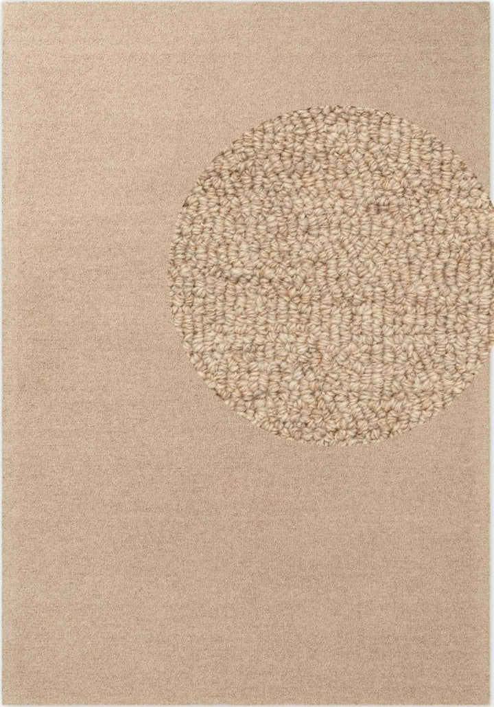 Fine Boucle Wool Rug Knots Beige, textured design, heat insulting, sound-absorbing rug.