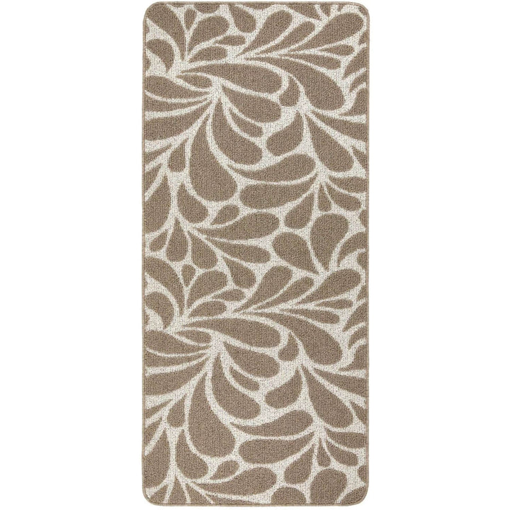 The Rugs Washable Geometric Mats in Cream & Brown | Non-Slip