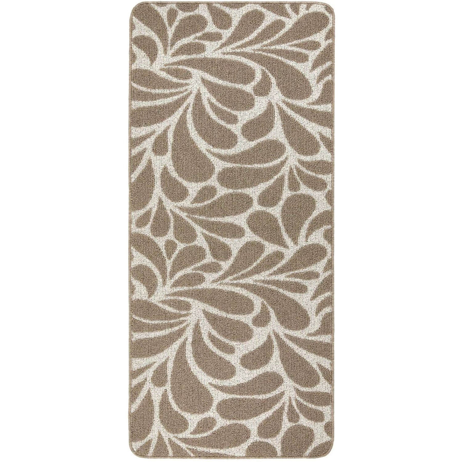The Rugs Washable Geometric Mats in Cream & Brown | Non-Slip