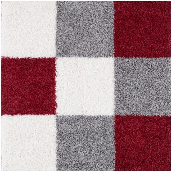 Myshaggy Geometric Red Rug |381R