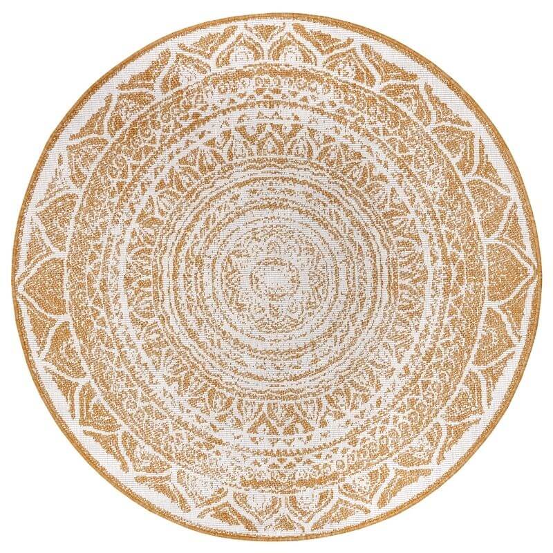 The Rugs Siruma Reversible Round Rug -Indoor & Outdoor Style