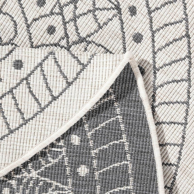 28x41 Rug The Rugs Porto Round Reversible Grey Rug Indoor Outdoor