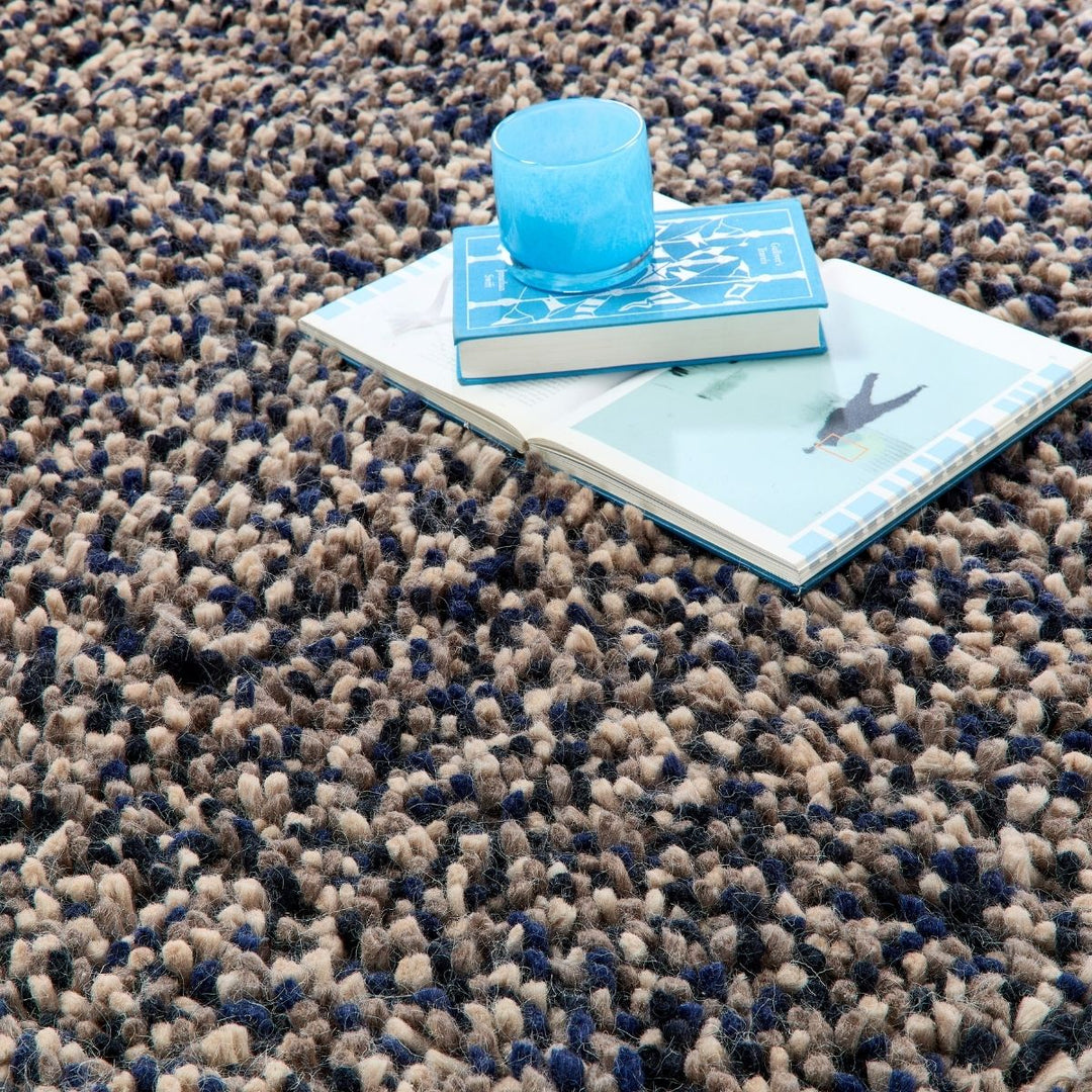 Hard Rug Rocks The Rugs Rocks Shaggy Blue Wool Rug - Quality Comfort Style