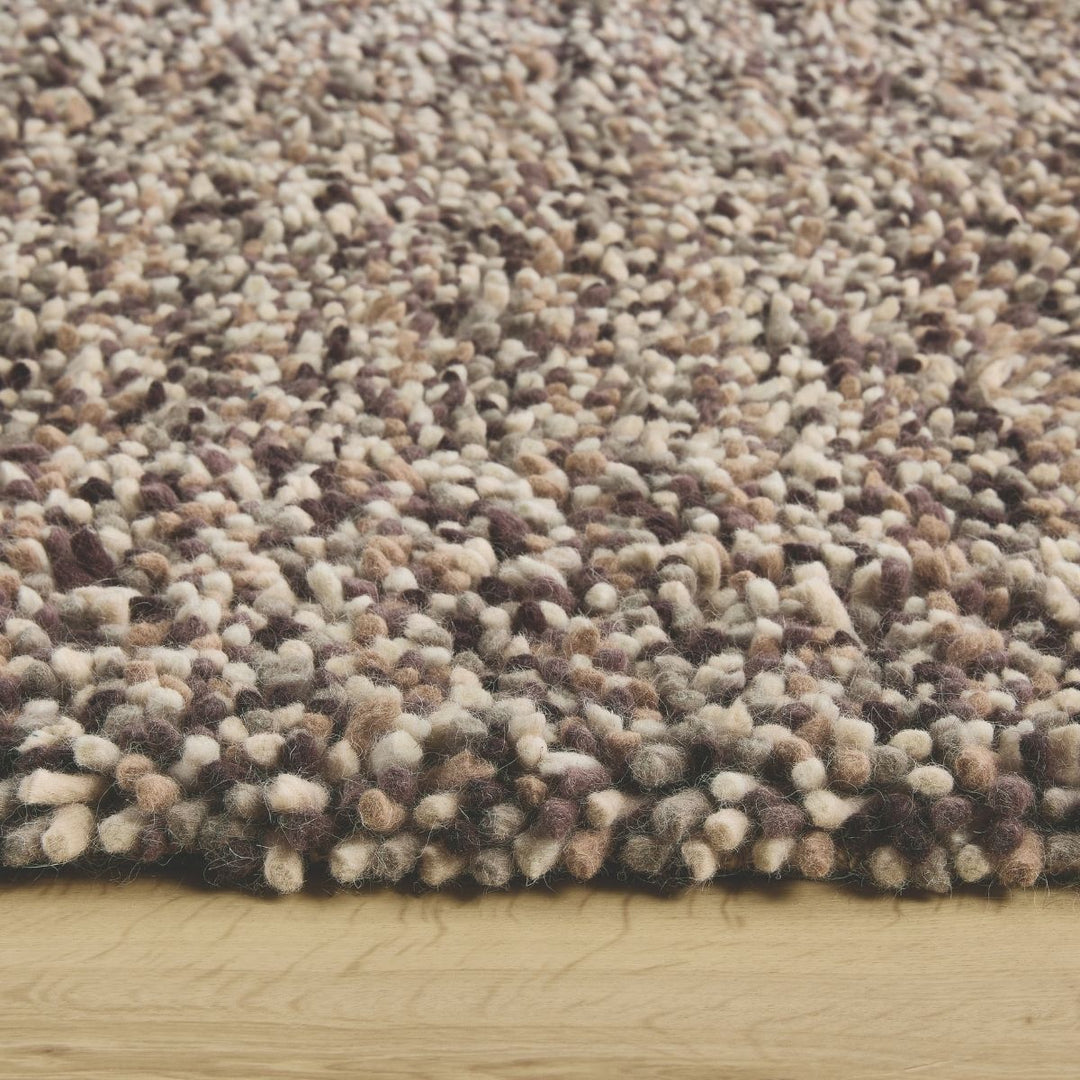 Rocks Shaggy Wool Rug – Thick Tubular Pile