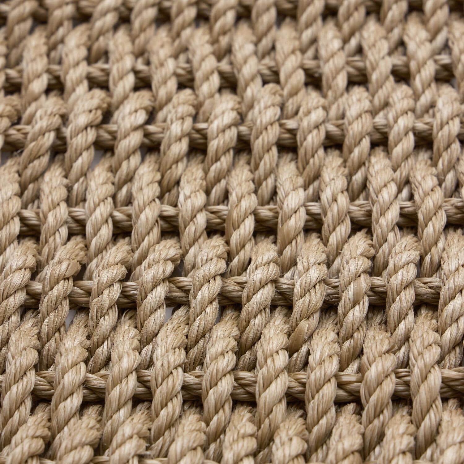 Close-up of braided natural fiber material