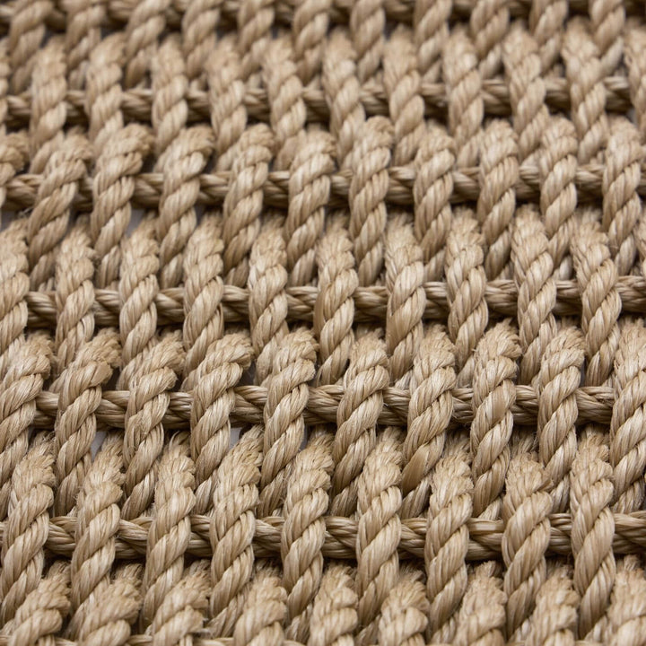 Close-up of braided natural fiber material