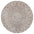 Round Lilja Vintage Brown Rug, reversible outdoor-indoor rug.