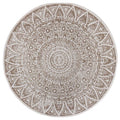 Indoor - Outdoor Round Lilja Vintage Brown Rug