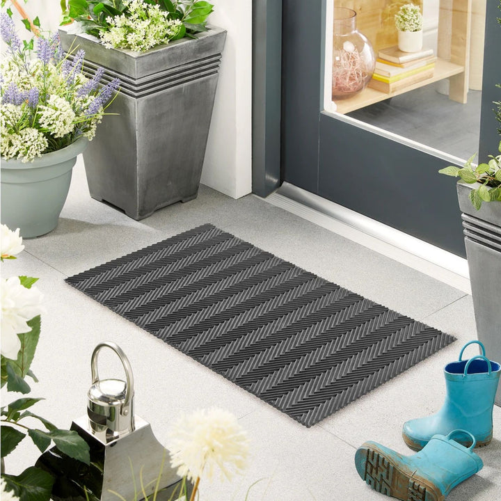 The Rugs Washable Outdoor Scraper Rubber Mat | Durable