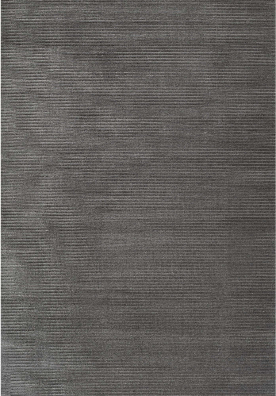 The Rugs Modern Living Room Rug - Striped Design Obsidian Rug in Grey