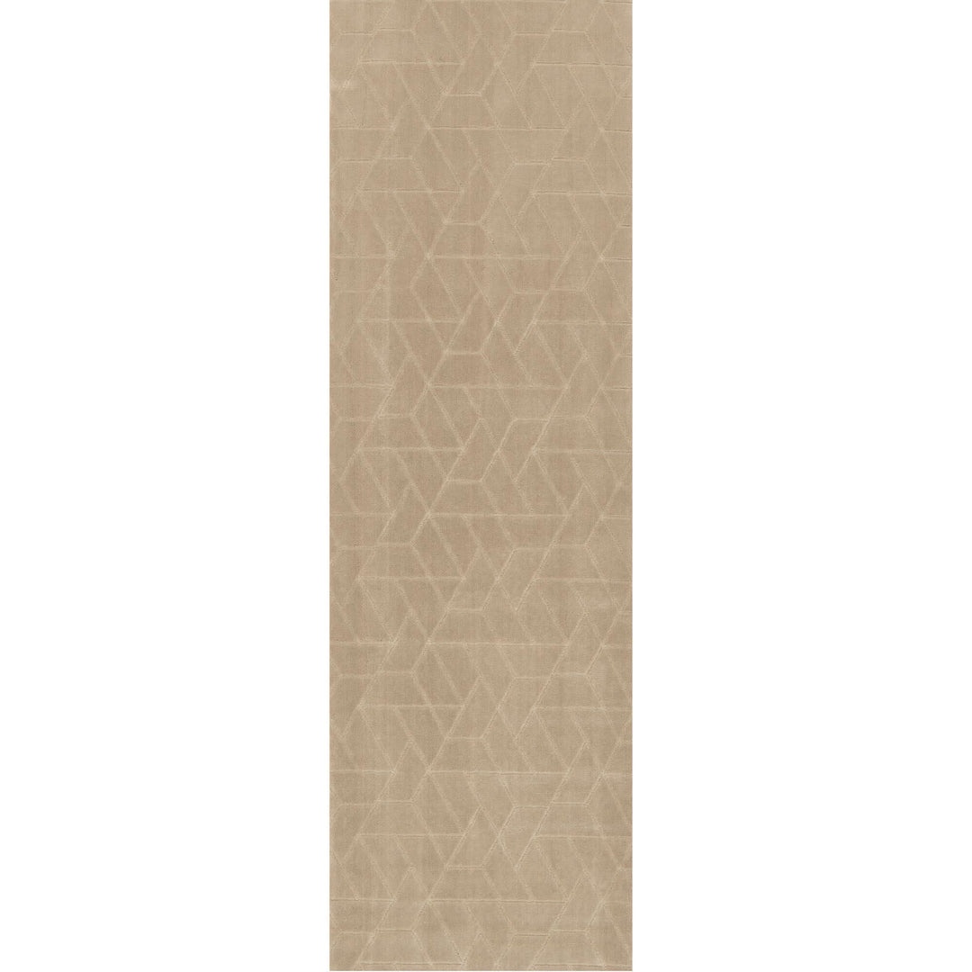 The Rugs Modern Living Room Rug - Hexagon Design Prism Rug in Beige