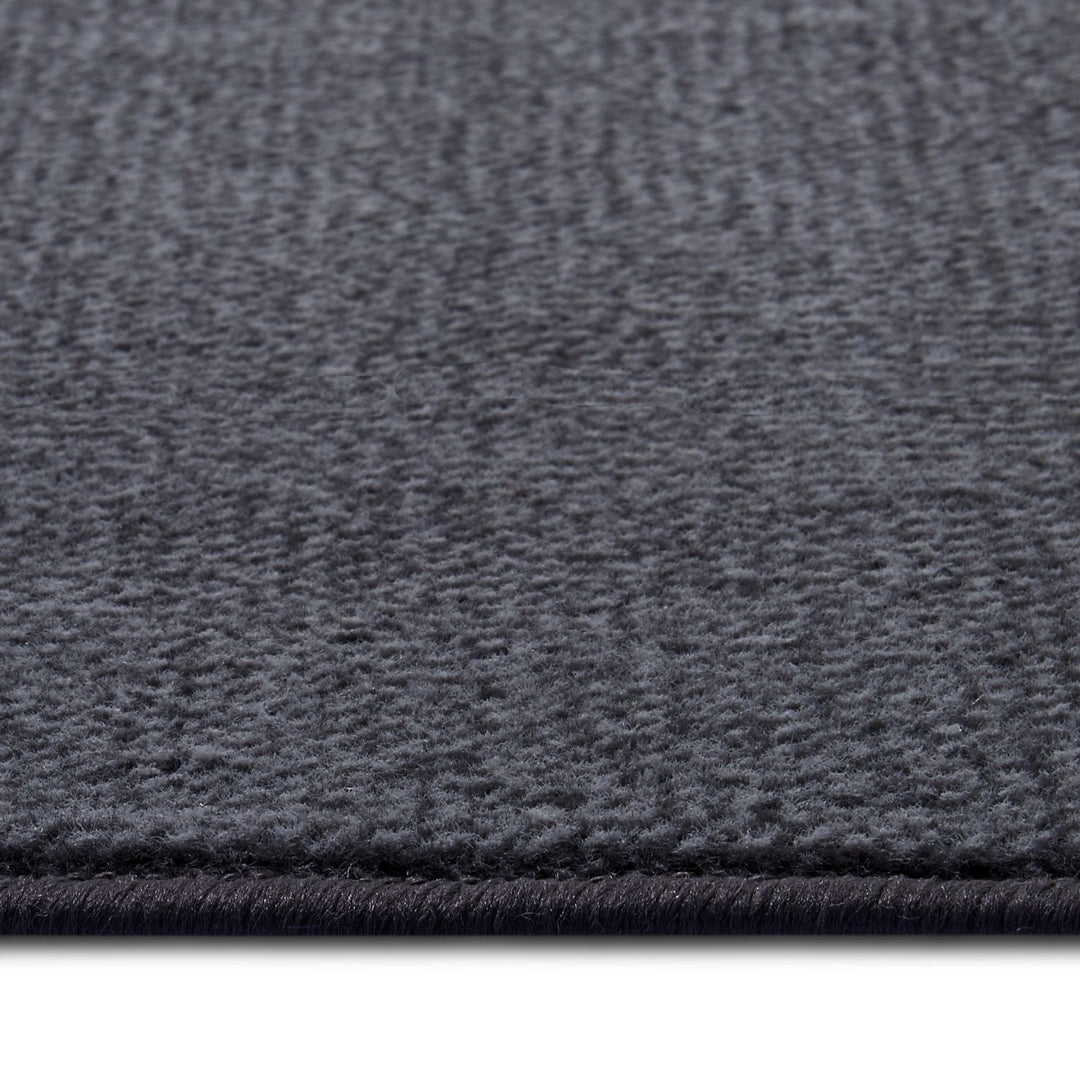 Designer Velours Runner Band Rug Black