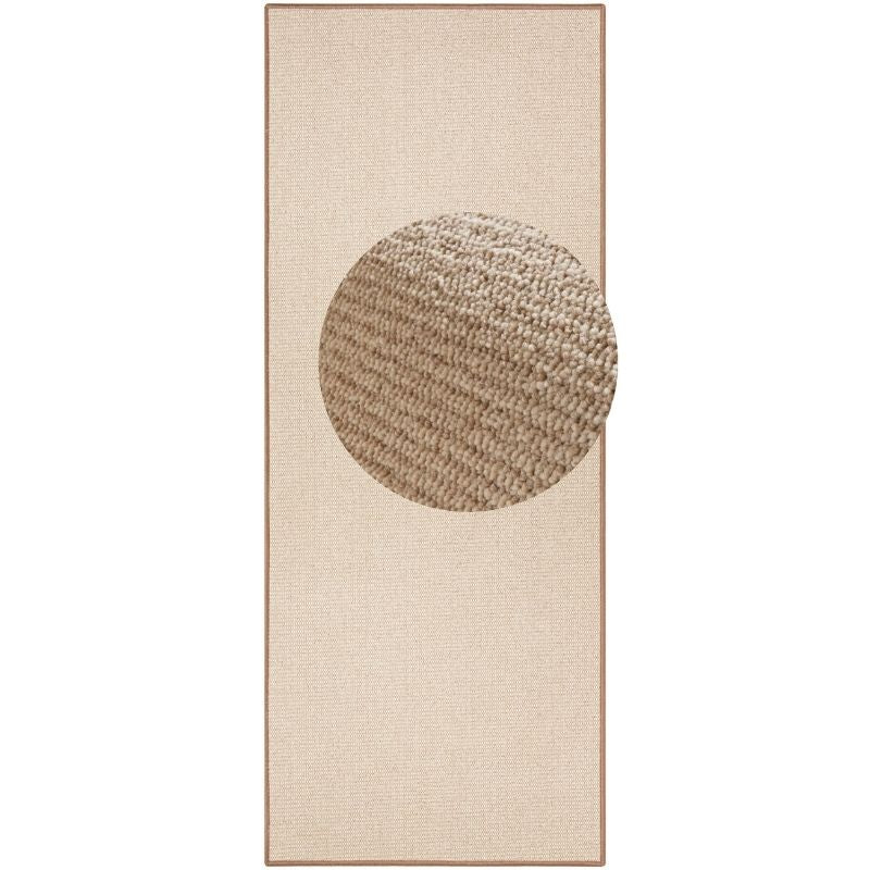 Loop Runner Beige Rug – Non-Slip & Easy-Care