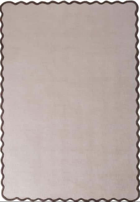 The Rugs Scalloped Elsie Bordered Design | Elegant Wool Rugs